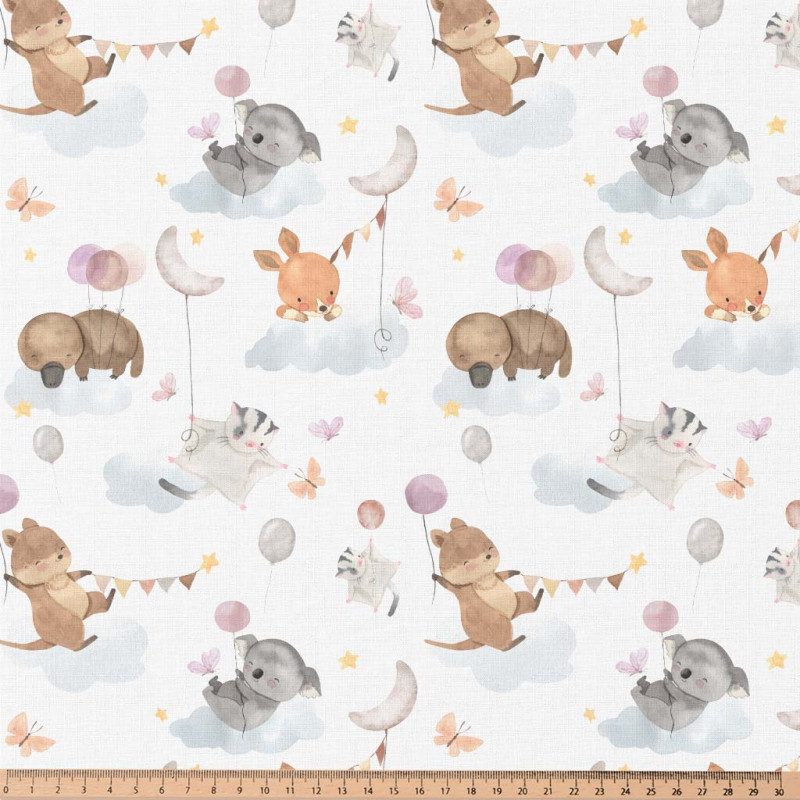 Printed Cotton MOUNA White / Orange